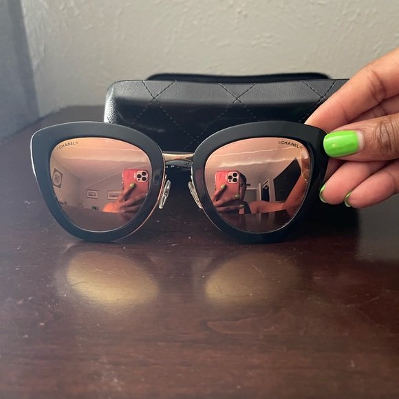 Chanel Cat Eye Quilted Sunglasses - EUC! - Picture 3 of 14